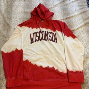 Wisconsin Red and White Hoodie